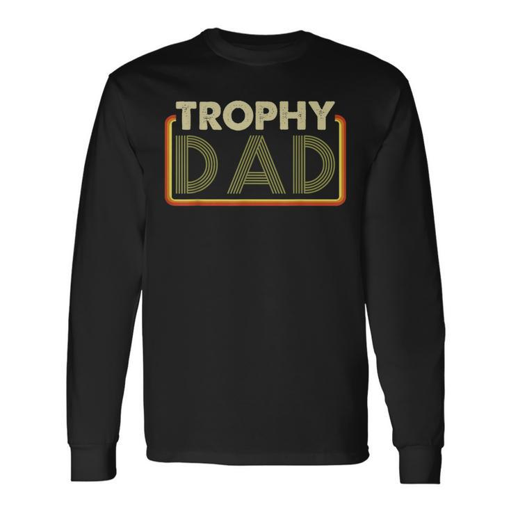 Husband Best Father Vintage Trophy Dad Long Sleeve T-Shirt