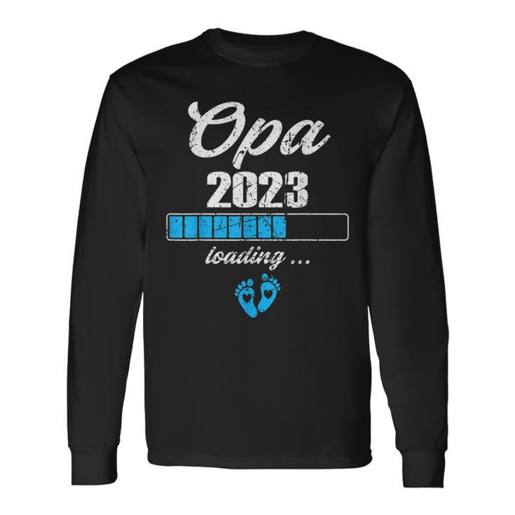 Ich Werde Opa 2023 Loading Schwangerschaft Verkündung V2 Langarmshirts Geschenkideen