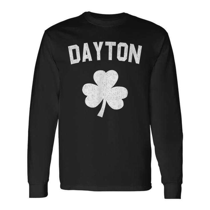 Irish American Shamrock Dayton St Patricks Day Long Sleeve T-Shirt