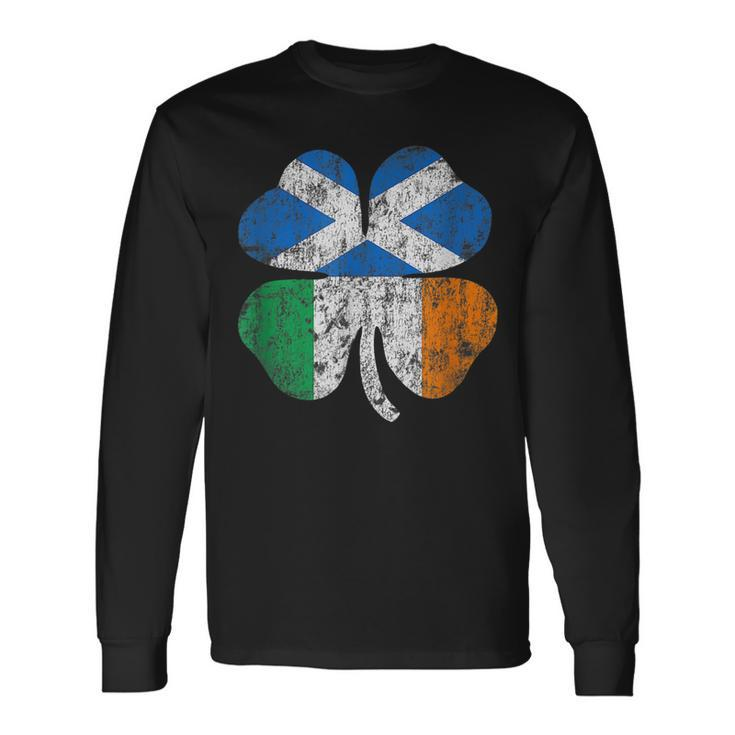 Irish Scottish Flag Ireland Scotland St Patricks Day V2 Long Sleeve T-Shirt