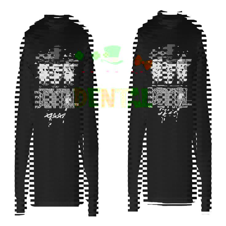 Irish Tooth Hat St Patricks Day Dentist Dental Hygienist Long Sleeve T