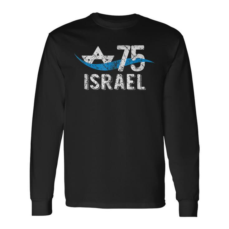 Israel 75Th Anniversary 2023 Jewish State Israeli Flag Long Sleeve T-Shirt T-Shirt