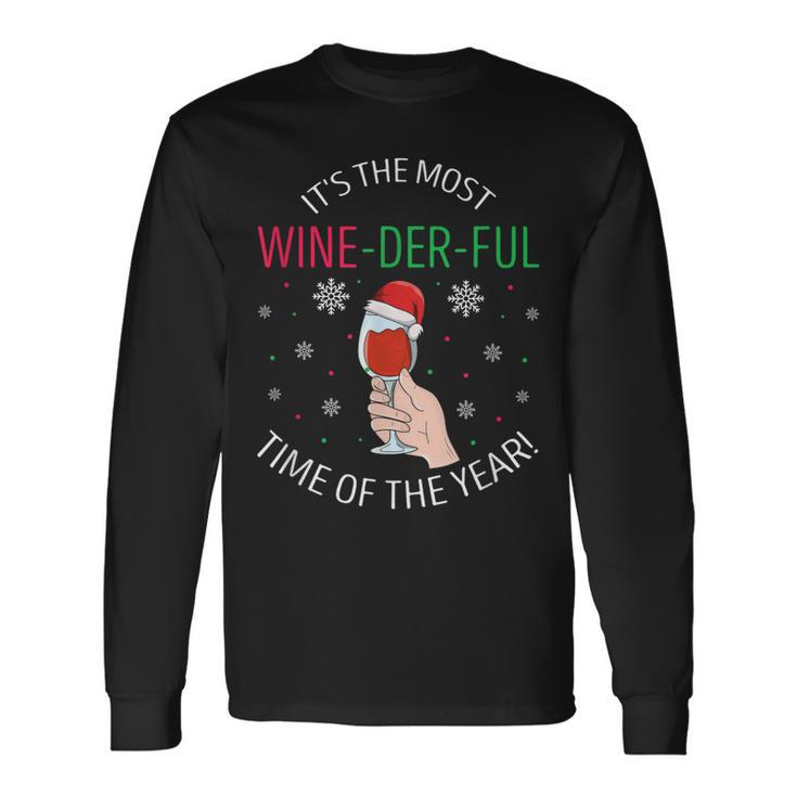 Its The Most Wine-Der-Ful Time Of The Year Lustiges Geschenk Langarmshirts Geschenkideen