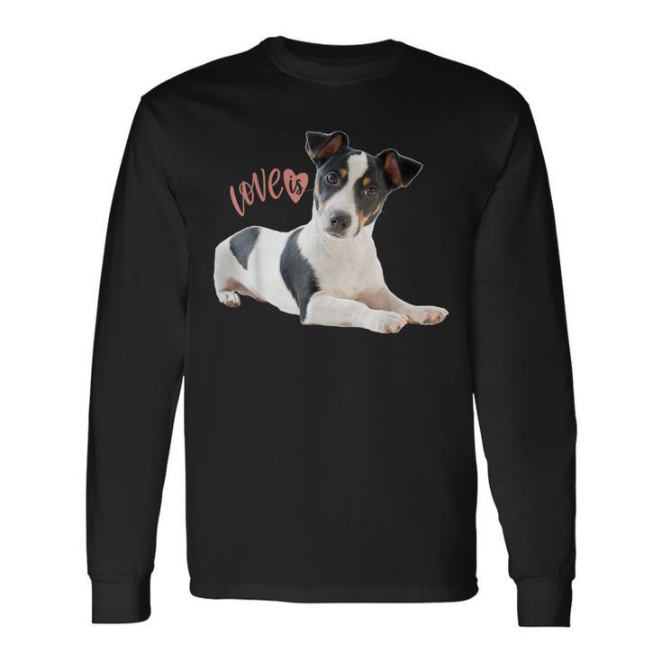 Jack Russell Terrier Mama Papa Damen Herren Kinder Love Dog Langarmshirts Geschenkideen