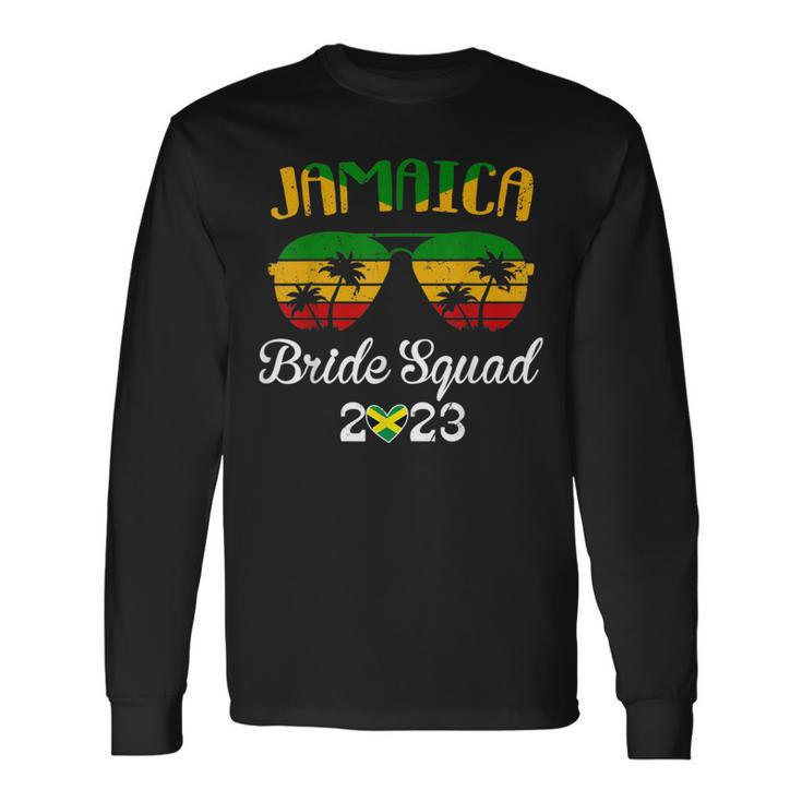 Jamaica Trip 2023 Bride Squad Bachelorette Girls Trip Long Sleeve T-Shirt T-Shirt