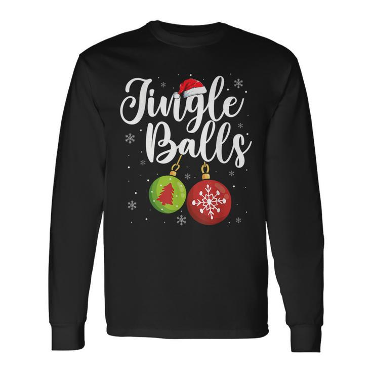 Jingle Balls Christmas Funny Matching Couple Chestnuts  V2 Men Women Long Sleeve T-shirt Graphic Print Unisex