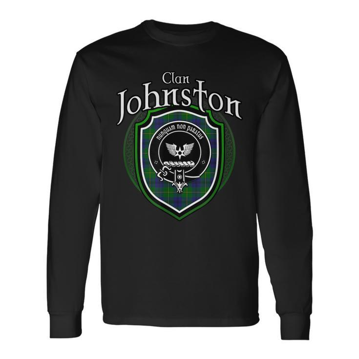 Johnston Clan Crest Scottish Clan Johnston Badge Long Sleeve T-Shirt