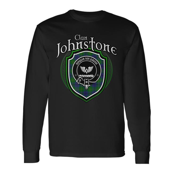 Johnstone Clan Crest Scottish Clan Johnstone Badge Long Sleeve T-Shirt
