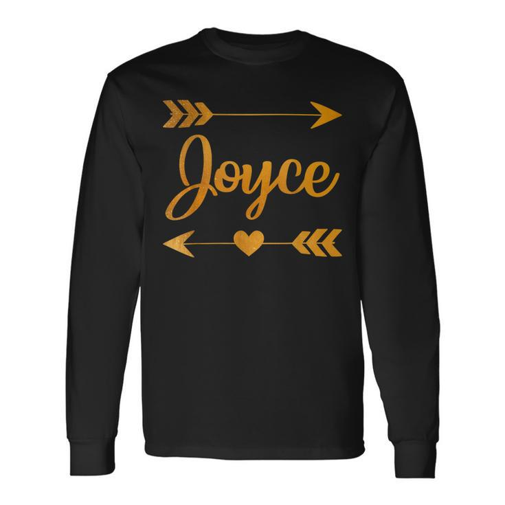 Joyce Personalized Name Birthday Custom Mom Idea Men Women Long Sleeve T-Shirt T-shirt Graphic Print