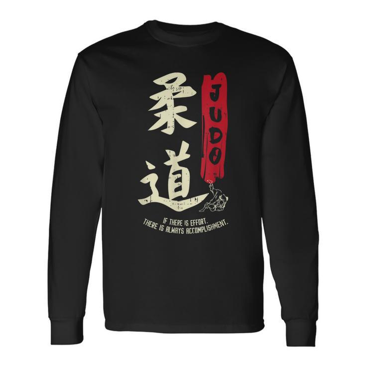 Judo Cool Japanese Symbol Judoka Martial Arts Lover Long Sleeve T-Shirt