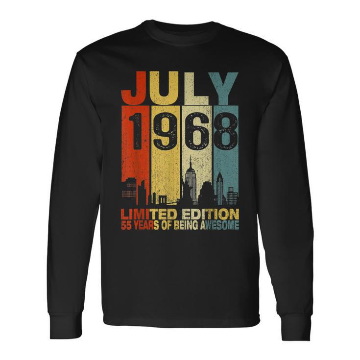 July 1968 Limited Edition 55 Year Of Being Awesome Long Sleeve T-Shirt