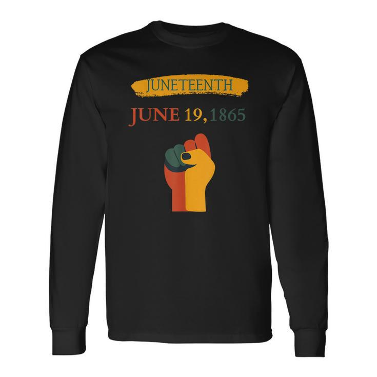 Juneteenth Holiday June 1865 Men Women Long Sleeve T-Shirt T-shirt Graphic Print