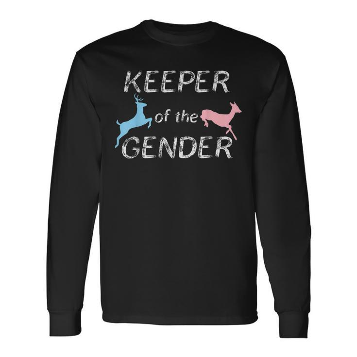 Keeper Of The Gender Reveal Buck Or Doe Party Idea Long Sleeve T-Shirt T-Shirt