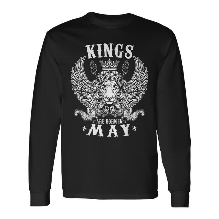 Kings Are Born In May Birthday Idea Long Sleeve T-Shirt T-Shirt