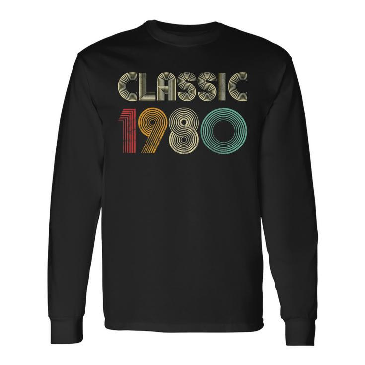Klassisch 1980 Vintage 43 Geburtstag Geschenk Classic Langarmshirts