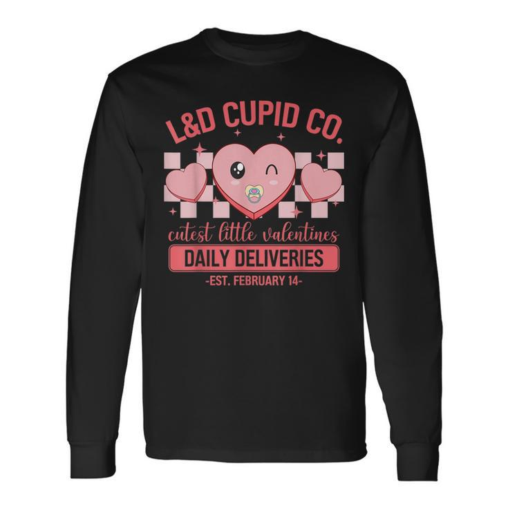 L&D Cupid Co Labor And Delivery Valentines Day Long Sleeve T-Shirt
