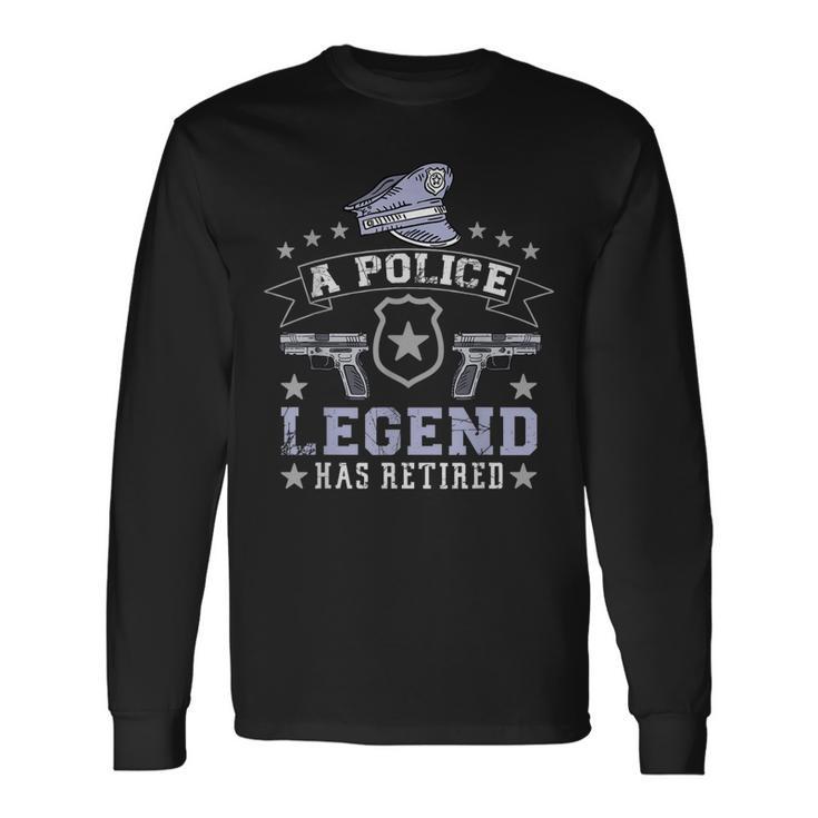 Langarmshirts für pensionierte Polizisten, Legende im Ruhestand Geschenkideen