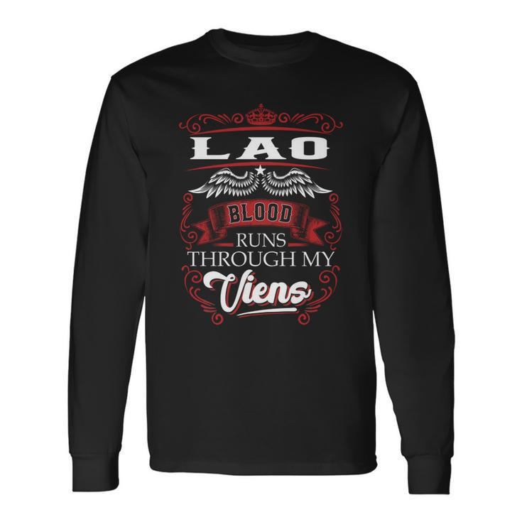 Lao Blood Runs Through My Veins Long Sleeve T-Shirt