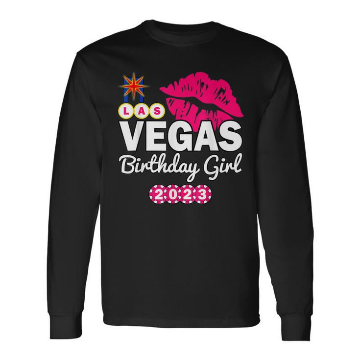 Las Vegas Girls Trip 2023 Cruise Trip Matching Birthday Girl Long Sleeve T-Shirt T-Shirt