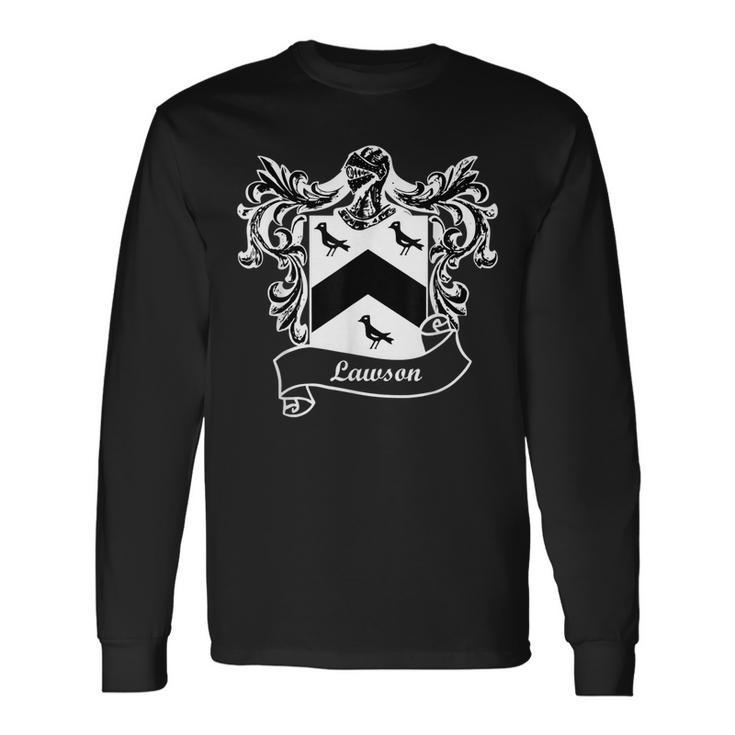 Lawson Coat Of Arms Surname Last Name Crest Men Women Long Sleeve T-Shirt T-shirt Graphic Print