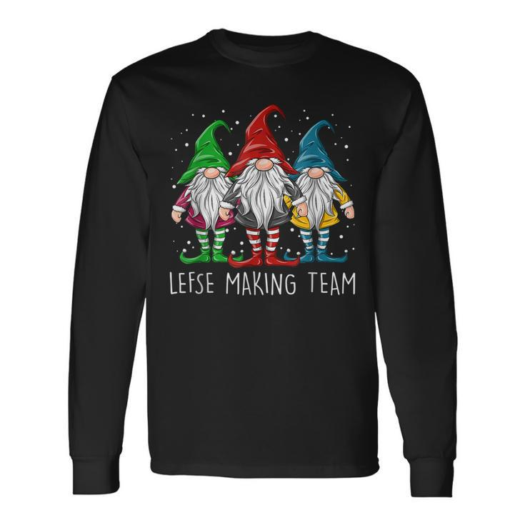Lefse Rolling Team Christmas Baking Tomte Gnome Xmas  Men Women Long Sleeve T-shirt Graphic Print Unisex