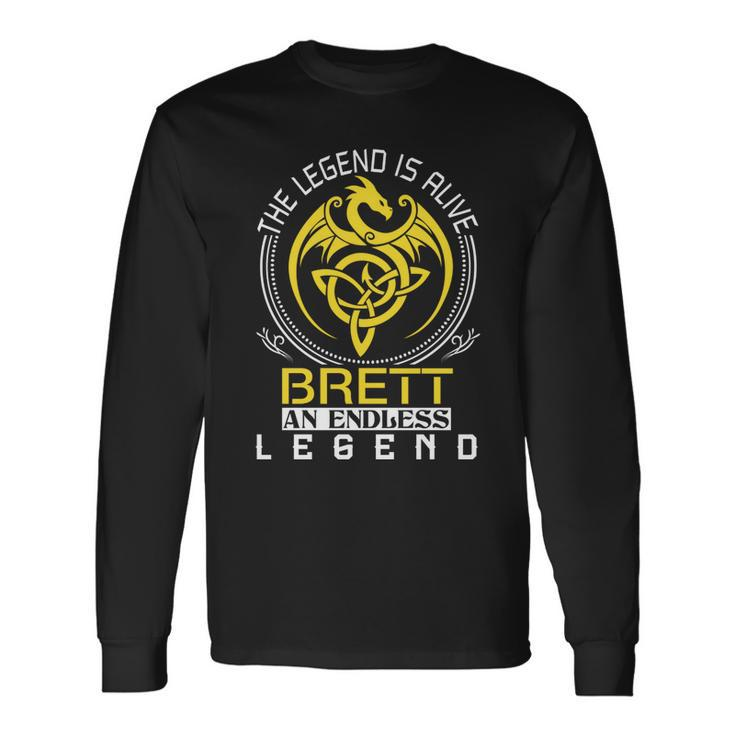 The Legend Is Alive Brett Name Long Sleeve T-Shirt