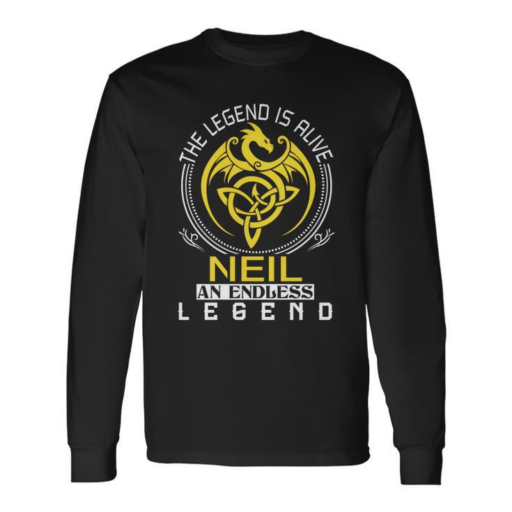 The Legend Is Alive Neil Name Long Sleeve T-Shirt