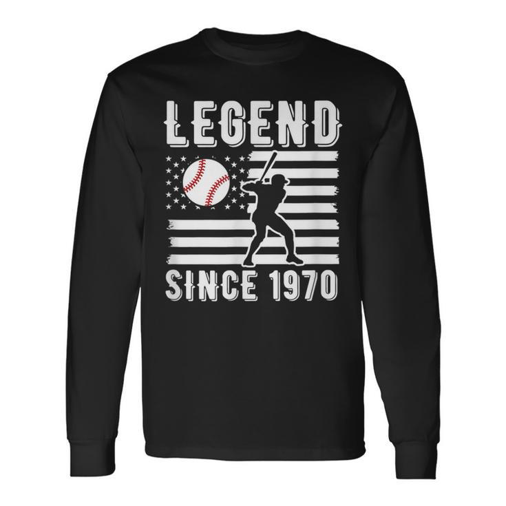 Legend Baseballspieler Seit 1970 Pitcher Strikeout Baseball Langarmshirts Geschenkideen