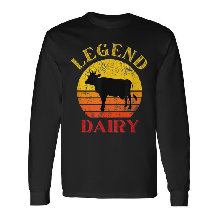 Legend Dairy Cow A Legend On The Farm Long Sleeve T-Shirt