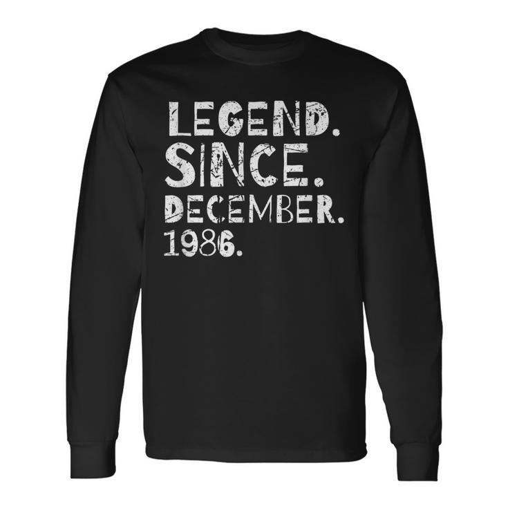 Legend Since December 1986 Geburtstagsfeier Frau Ehemann Langarmshirts Geschenkideen