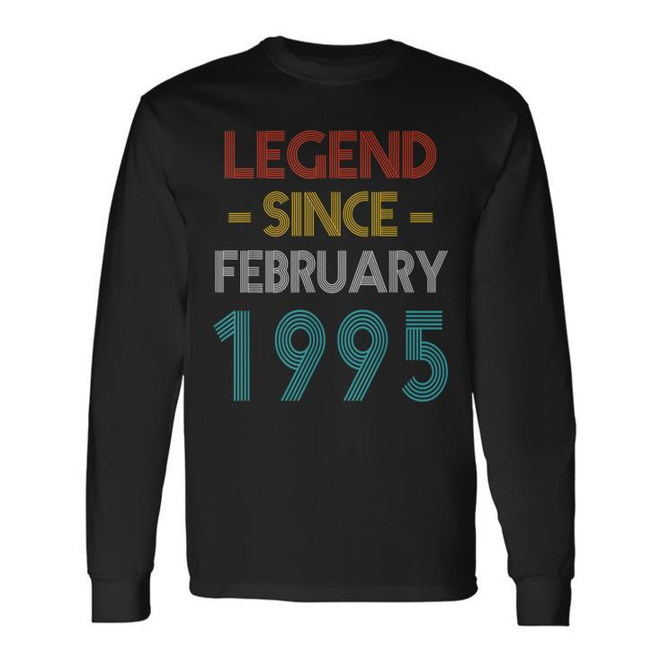 Legend Since Februar 1995 Vintage Geburtstag Langarmshirts Geschenkideen