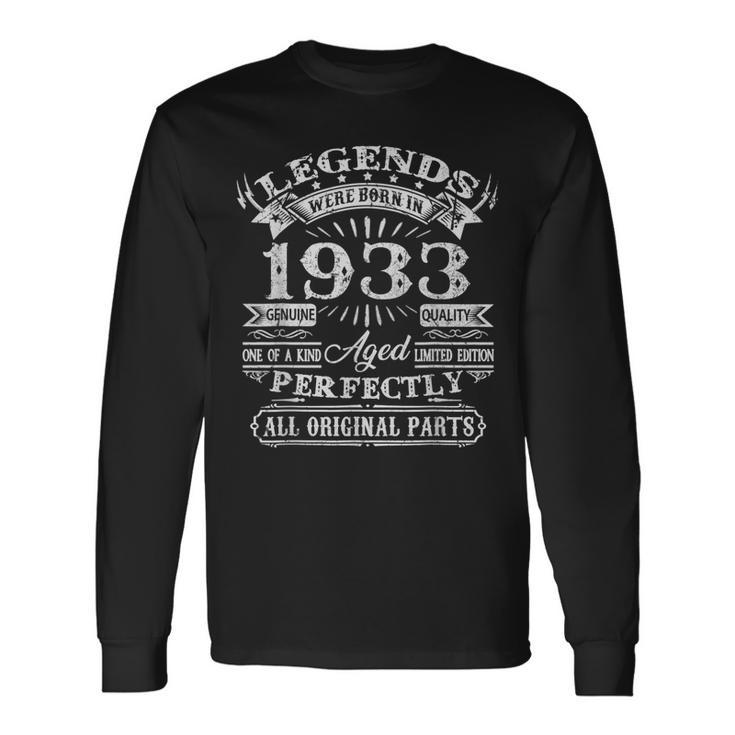 Legenden 1933 Geboren, 90. Geburtstag Mann V2 Langarmshirts Geschenkideen