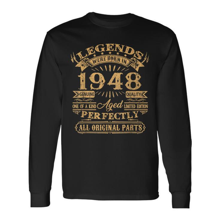 Legenden 1948 Geburtstag Langarmshirts, Geschenk zum 75. für Männer Geschenkideen