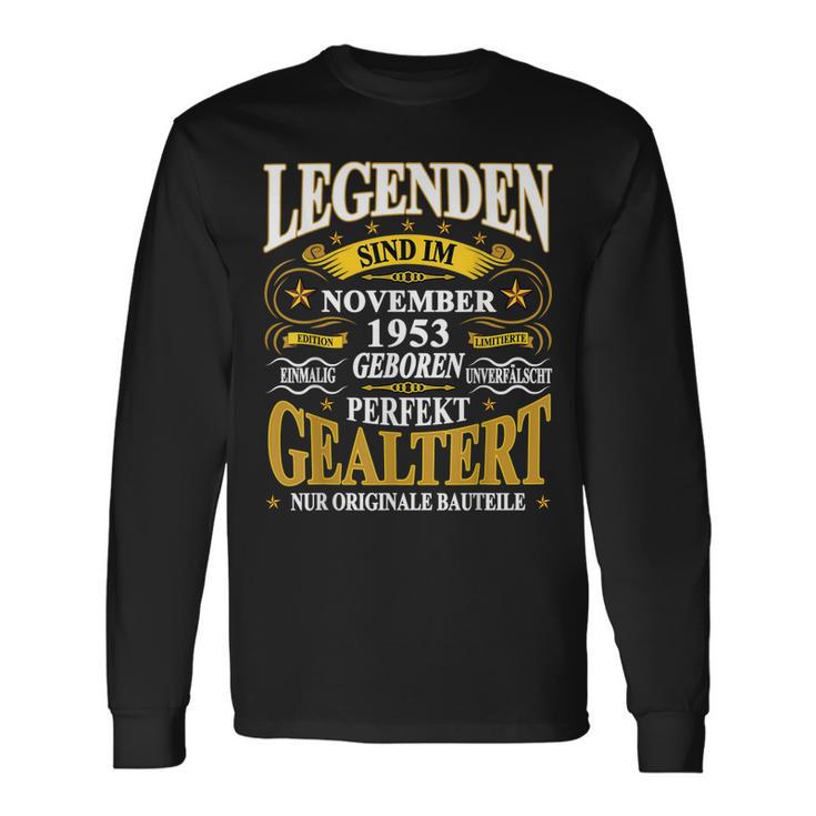 Legenden 1953 November Geburt, 70. Lustiges Geburtstag Langarmshirts Geschenkideen