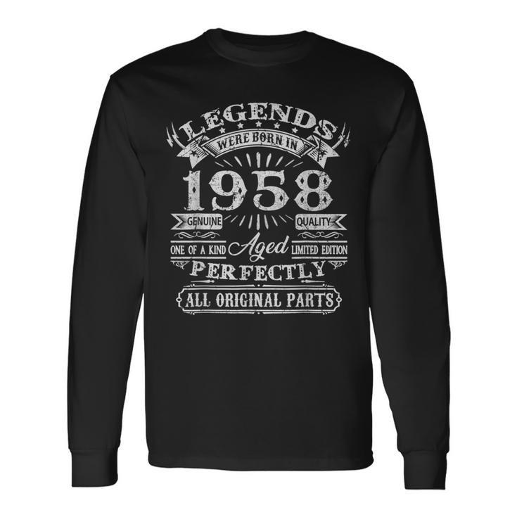 Legenden 1958 Geburtstag Langarmshirts, Einzigartiges Design für 65-Jährigen Geschenkideen