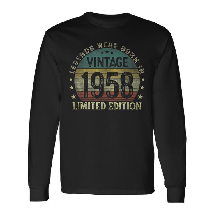 Legenden 1958 Geburtstag Langarmshirts, Perfektes Geschenk zum 65. für Männer Geschenkideen