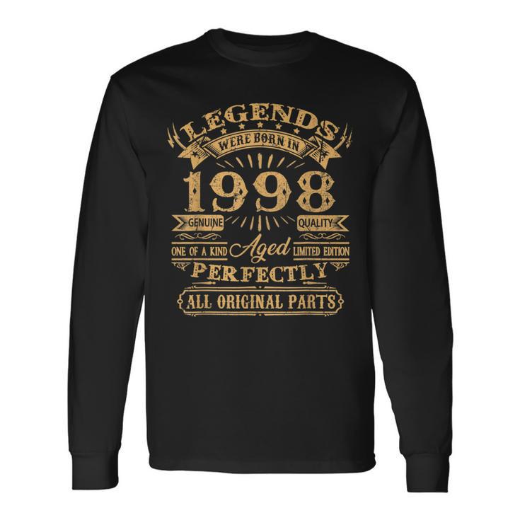 Legenden 1998 Geboren Langarmshirts, 25. Geburtstag Mann Jubiläumsidee Geschenkideen