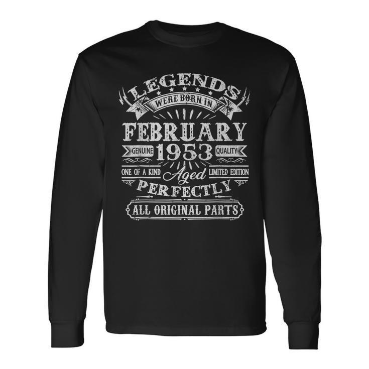 Legenden Februar 1953 Geburtstag, 70 Jahre Jubiläum Mann Langarmshirts Geschenkideen