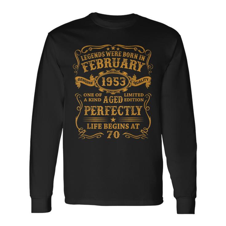 Legenden Februar 1953 Geschenk, 70. Geburtstag Mann V8 Langarmshirts Geschenkideen