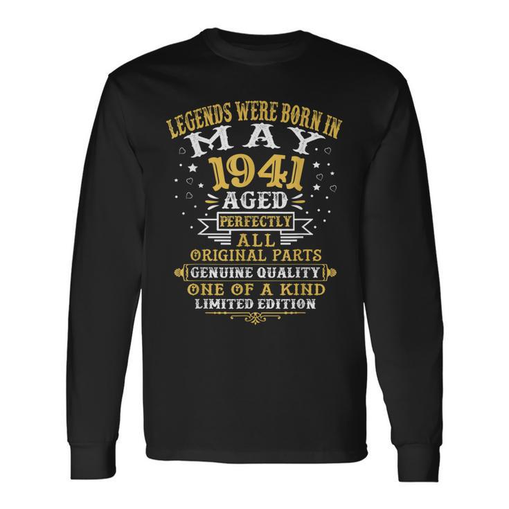 Legenden Mai 1941 Geburtstag Langarmshirts, 81 Jahre Retro Design Geschenkideen