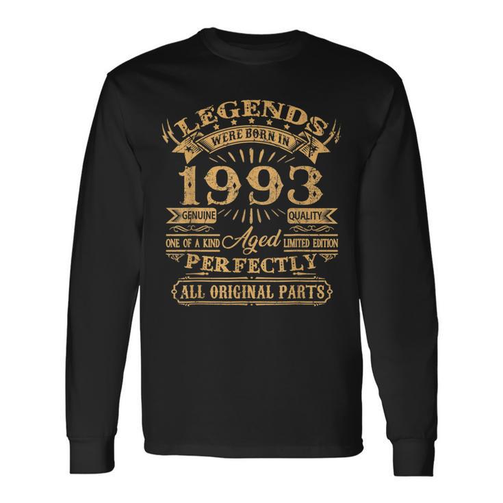 Legenden Wurden Im 1993 Jahrgang Geschenk 30 Geburtstag Mann Langarmshirts Geschenkideen