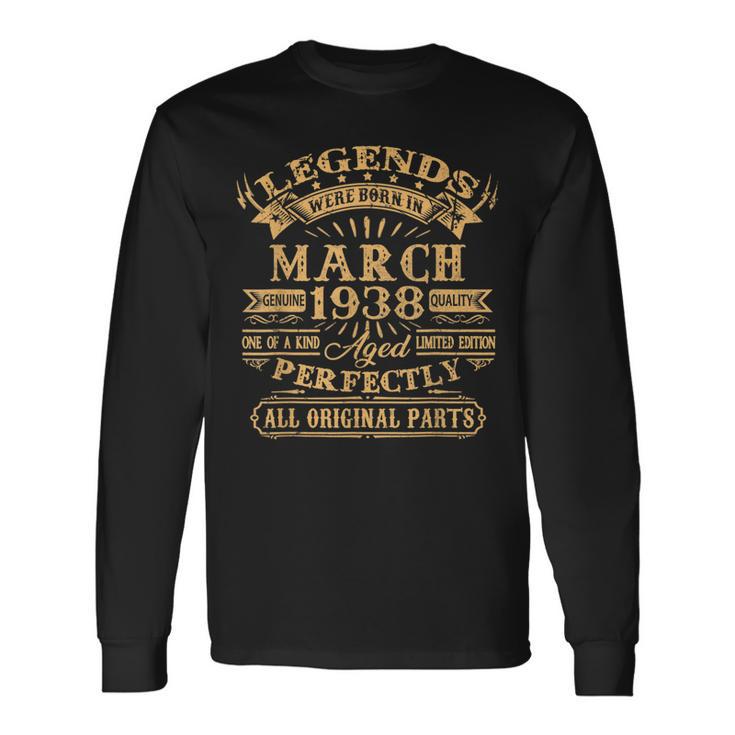 Legenden Wurden Im März 1938 Geschenk 85 Geburtstag Mann V7 Langarmshirts Geschenkideen