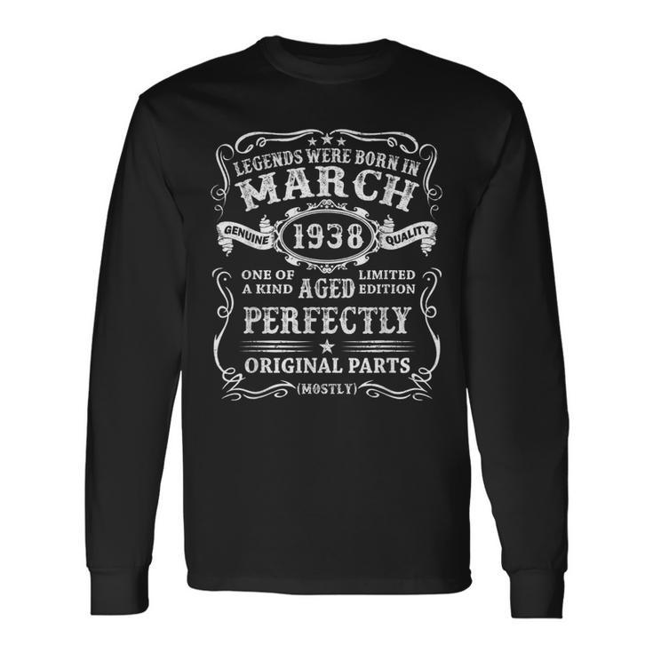 Legenden Wurden Im März 1938 Geschenk 85 Geburtstag Mann V9 Langarmshirts Geschenkideen