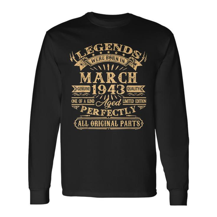 Legenden Wurden Im März 1943 Geschenk 80 Geburtstag Mann V7 Langarmshirts Geschenkideen