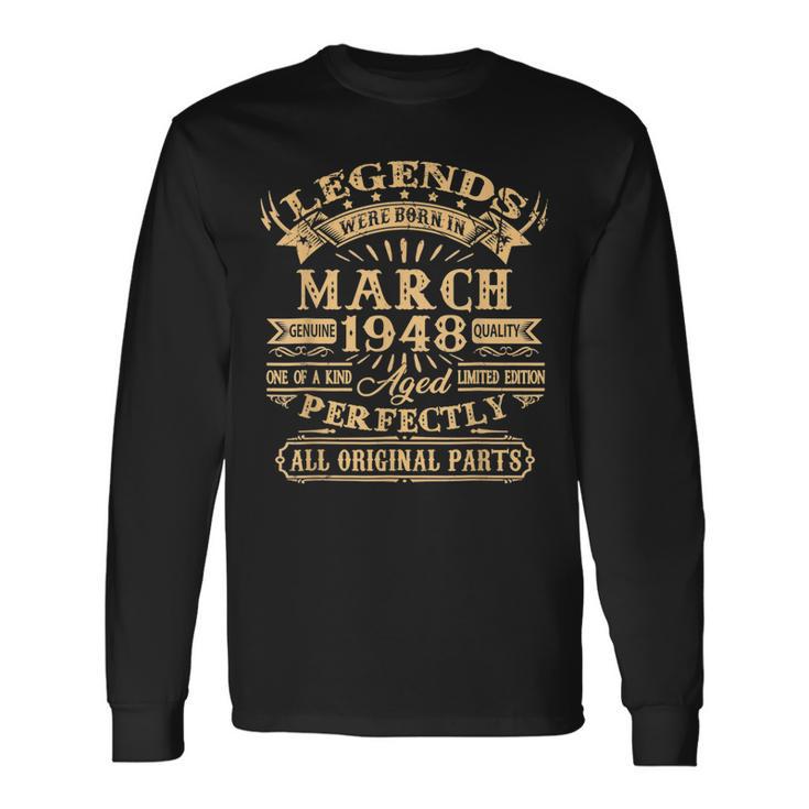 Legenden Wurden Im März 1948 Geschenk 75 Geburtstag Mann V7 Langarmshirts Geschenkideen