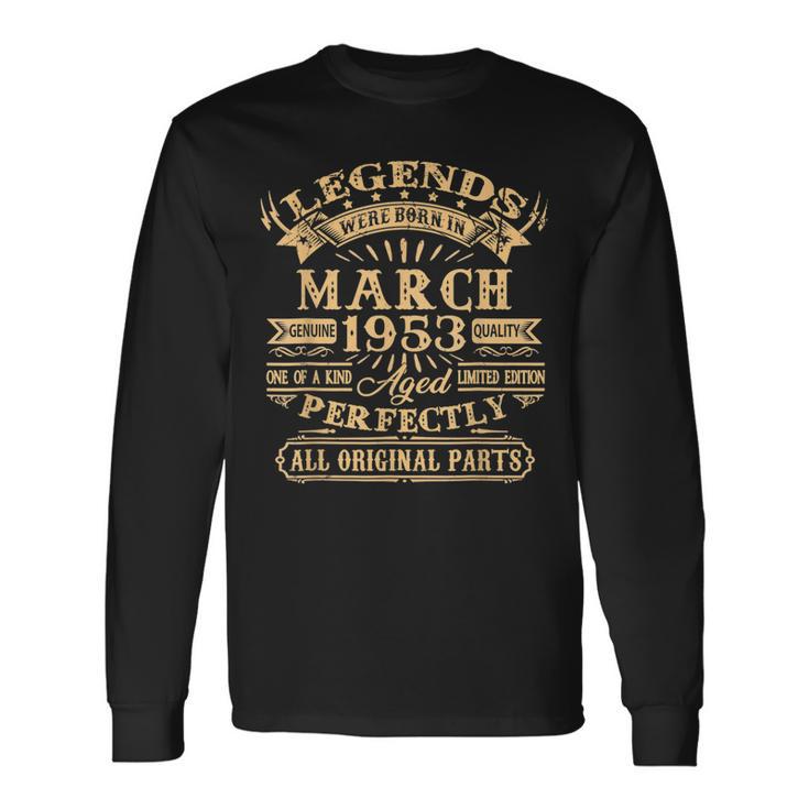 Legenden Wurden Im März 1953 Geschenk 70 Geburtstag Mann V7 Langarmshirts Geschenkideen