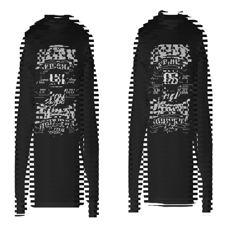 Legends Were Born In 1936 Year Of Birth Birthday Long Sleeve T-Shirt