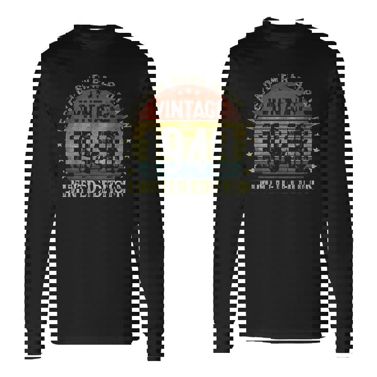 Legends Born In 1948 Vintage 75Th Birthday 75 Years Old Long Sleeve T-Shirt