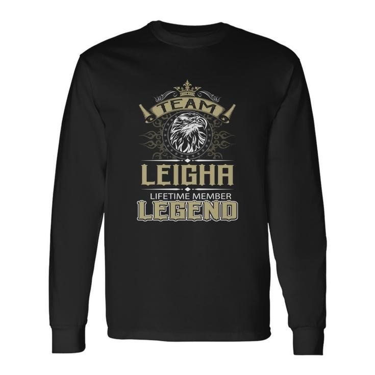 Leigha Name Leigha Eagle Lifetime Member Long Sleeve T-Shirt Gifts ideas