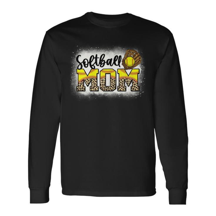 Leopard Softball Mom Softball Game Day Vibes Long Sleeve T-Shirt T-Shirt Gifts ideas